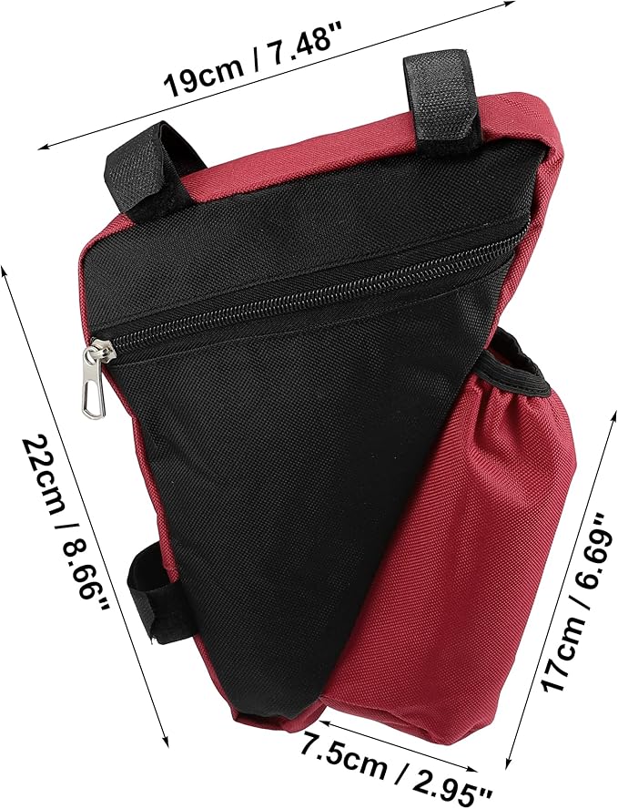 X AUTOHAUX Bike Triangle Frame Bag with Bottle Holder Cycling Storage Bag for Road Mountain Bikes