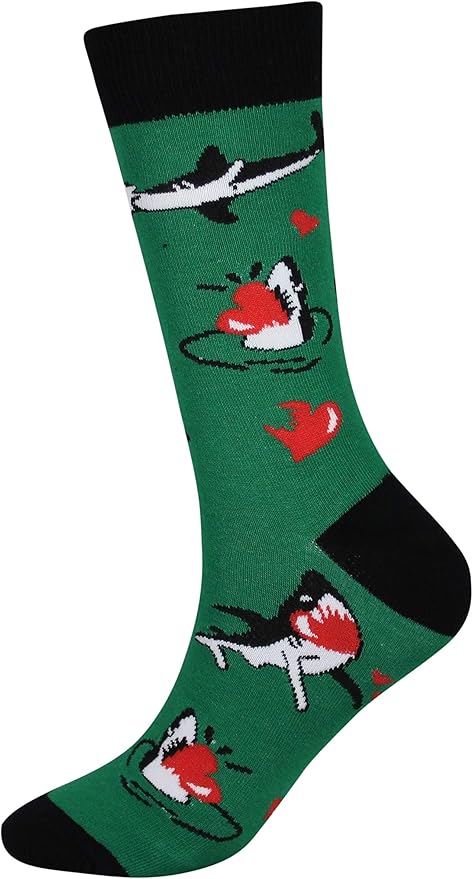 Cansok Men's 2/4 Packs Fun Crazy Novelty Dress Crew Socks