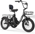 ESKUTE E Trike Electric Bike, Peak 1200W Brushless Motor Folding Trike 18X3.0 Fat Tire Ebike, 624Wh Removable Battery, Step-Thru 3 Wheel Electric Bicycle, Up to 55 Miles, 18MPH+ Tricycle for Adults