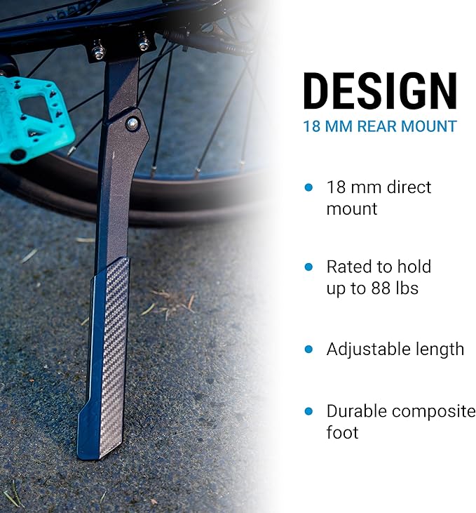 Portland Design Works Sturdy Lad E-Bike Kickstand - E-Bike Accessories, Kick Stands for Adults Bikes