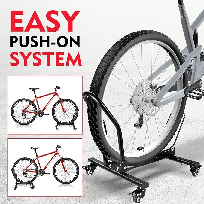 Bike Stand Floor Freestanding Indoor Garage Bike Storage Space-Saving Bicycle Parking Rack for 20"-29" Road Bikes Adjustable