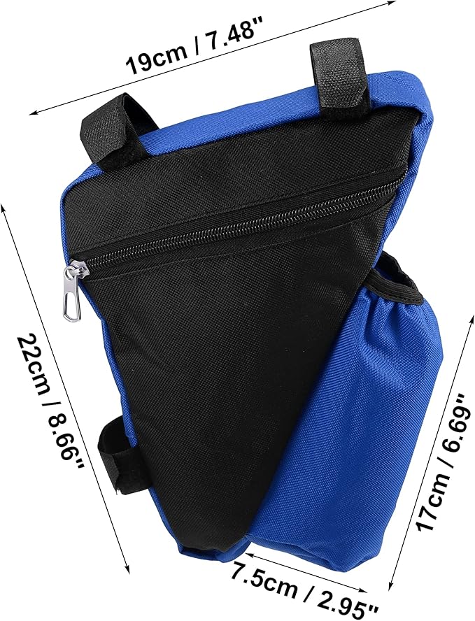 X AUTOHAUX Bike Triangle Frame Bag with Bottle Holder Cycling Storage Bag for Road Mountain Bikes