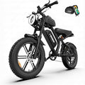 Electric Dirt Bike for Adults, 1500W-3000W Peak Ebike, 16"/20" Fat Tire All-Terrain E-Bike, Dual Suspension Off-Road Racing Machine for Camping & RV Travel, 48V/52V, UL 2849 Certified