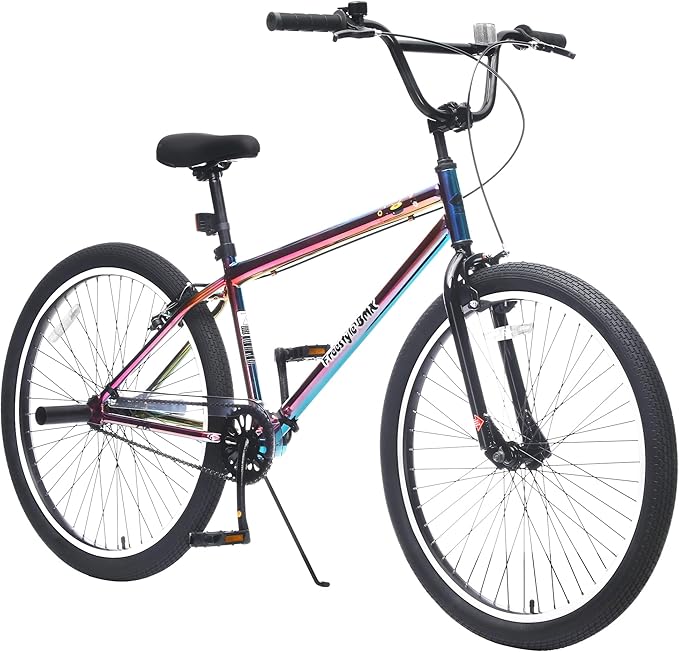 Freestyle Teen Bike Double Disc Brakes 26 inch BMX Bike High-Aluminum/Carbon Steel Frame, for for Teen Bike and Adult Bikes, with 2 Pegs, Bicycles for Men and Women, Multiple Colors