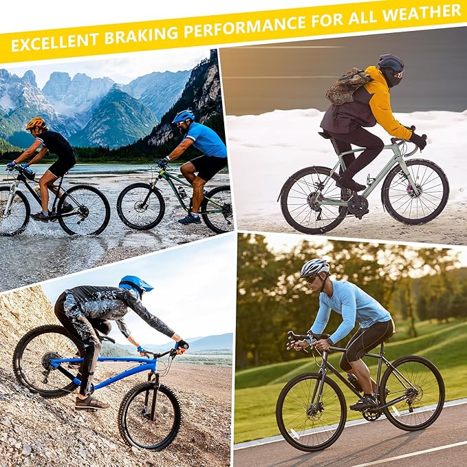 BUCKLOS Bike Disc Brake Pads for TRP Tektro Shimano MT200 Deore Br-M575 M525 M515 T615 T675 M505 M495 M486 M485 Ridstar Q20,Bicycle Disk Brakes Pads for Mountain Bike/Electric Bike/Road/Scooter/Ebike