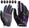 BEACE Cycling Gloves for Men Women - Full Finger Mountain Bike Gloves With Touch Screen and Anti-Slip Silicone Palm - Workout and Road Bicycle Gloves