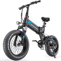 Wooken Electric Bike, 20''X4.0 Fat Tire Electric Bike for Adults,500W(Peak 750W) Foldable Electric Bike with 48V 10Ah Battery,Professional 7 Speed,Shock Absorber, 20MPH Ebike for Mountain Beach Snow