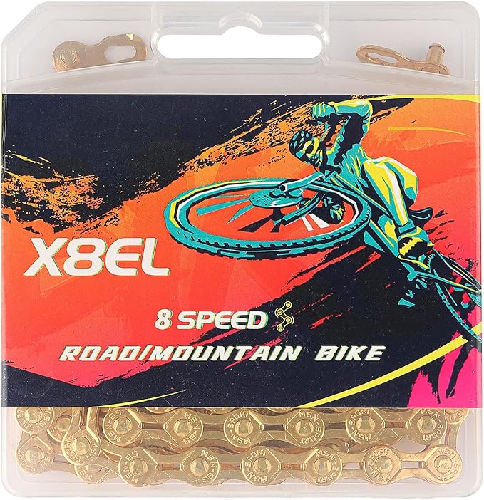 Hycline Bike Chain 6/7/8-Speed,Bicycle Chain 1/2x3/32 Inch,Special Steel for Road Mountain Racing Cycling (116 Links)