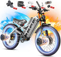 eAhora 2026 Romeo Pro3/2 50/46Mph Ebike 5600/4000W Dual Motor 200+Miles Electric Bike for Adults, 52V/70Ah 60V/80Ah Long Range 26 * 4.0" Fat Tire Full Suspension Electric Mountain Bike
