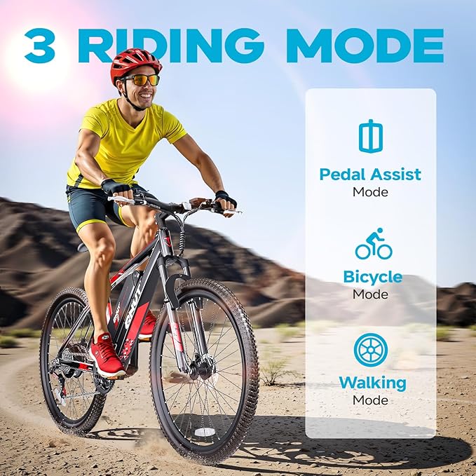 Electric Bike for Adults & Teens - 350W 26" Victor Ebike - 21-Speed, 20Mph Up to 40Miles with Dual Disc Brakes, Commuter E-MTB for Men Women | UL 2849 Certified