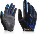 BEACE Cycling Gloves for Men Women - Full Finger Mountain Bike Gloves With Touch Screen and Anti-Slip Silicone Palm - Workout and Road Bicycle Gloves