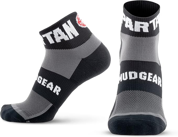 Crew Length Trail Running Socks, Quick-Drying Mid-Calf Socks with Arch Support, Sweat-Resistant, Breathable Athletic Socks