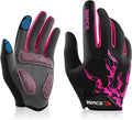 BEACE Cycling Gloves for Men Women - Full Finger Mountain Bike Gloves With Touch Screen and Anti-Slip Silicone Palm - Workout and Road Bicycle Gloves