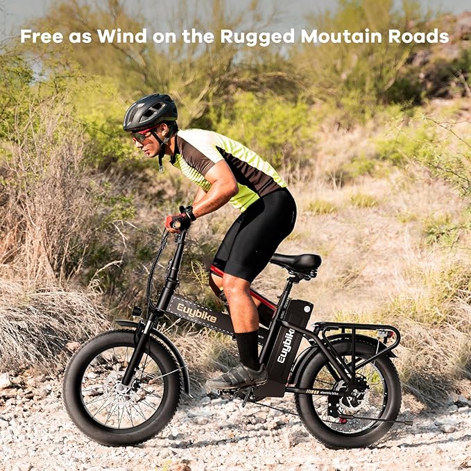 1000W Folding Electric Bike,48V 20AH Removable Battery E Bike,30+MPH,80 Miles Max Range Electric Bike for Adults,20" Fat Tire Foldable ebike,Adult Electric Bicycle for Commute Beach Snow