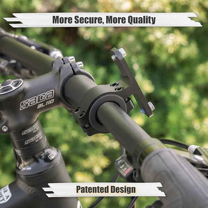 CyclingDeal Bike Handlebar Bottle Cage Adapter - Bike Water Bottle Holder Bicycle Water Bottle Mount - Secure & Durable Bike Bottle Holder for Handlebar Clamp Size 22.2mm to 35mm
