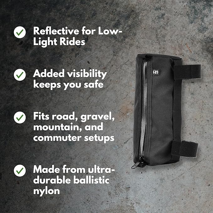 SpeedSleev Diego Small Handlebar Bag – Bike Bag for Road, Gravel & Commuter Cycling – Secure Velcro Mount – Ballistic Nylon – Black