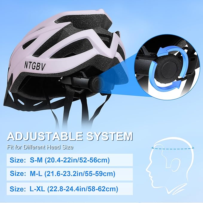 Adult Bike Helmet for Men/Women with Helmet Bag 2 Removable Moisture-Wicking Liners & Visors Lightweight Shockproof Adjustable Design CPSC 1203 & EN 1078 Safety Certified for Road/Commute/MTB