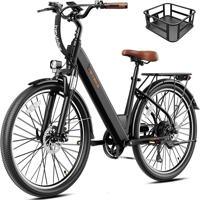 Heybike Cityscape 2.0 Electric Bike for Adults with 1200W Motor Peak, 468Wh Removable Battery, up to 50Miles 24MPH 26" Electric Commuter Bike with 7-Speed, UL Certified