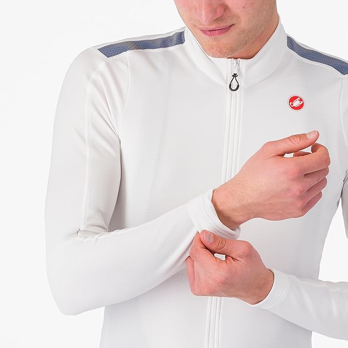 CASTELLI Men’s Puro 4 Jersey, Long Sleeve Mid-Weight Reflective Cycle Apparel for Early Morning Cool Road Cycling & Biking