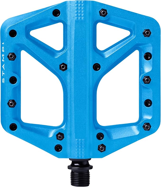 Crankbrothers Stamp Flat MTB Pedals - Size-Specific, Lightweight, Versatile, Durable Bike Pedals