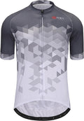 GCRFL Men's Cycling Jersey Short Sleeve Biking Shirt with 3 Rear Pockets + Zipper Pocket Breathable Quick Dry Bicycle Jersey