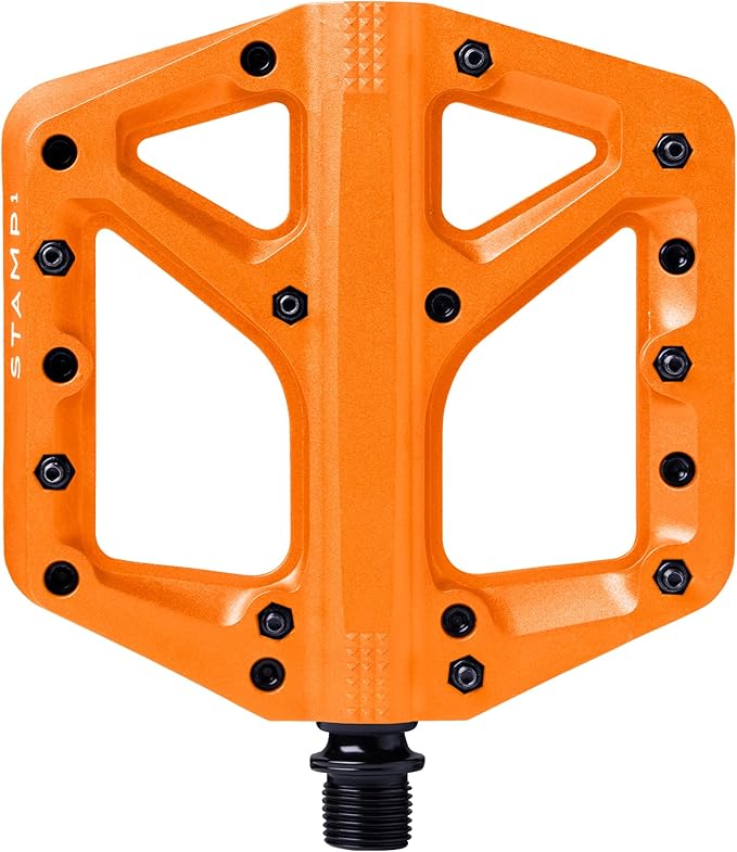 Crankbrothers Stamp Flat MTB Pedals - Size-Specific, Lightweight, Versatile, Durable Bike Pedals