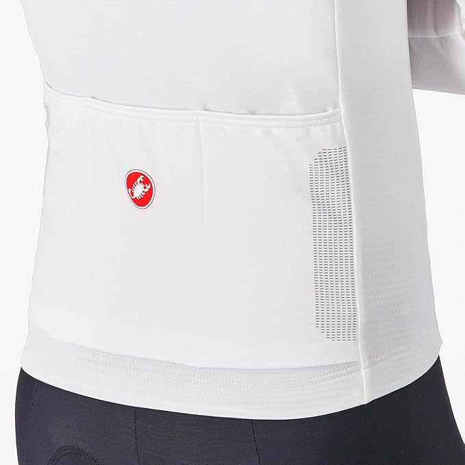CASTELLI Men’s Puro 4 Jersey, Long Sleeve Mid-Weight Reflective Cycle Apparel for Early Morning Cool Road Cycling & Biking