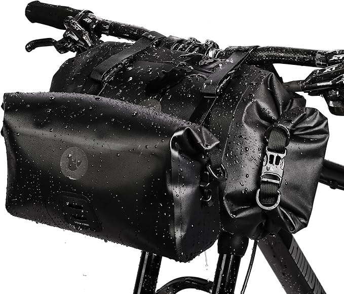 Rhinowalk 2PC Bike Handlebar Bag Set Waterproof Bicycle Front Tube Bag Large Capacity Storage Bag Shoulder Bag