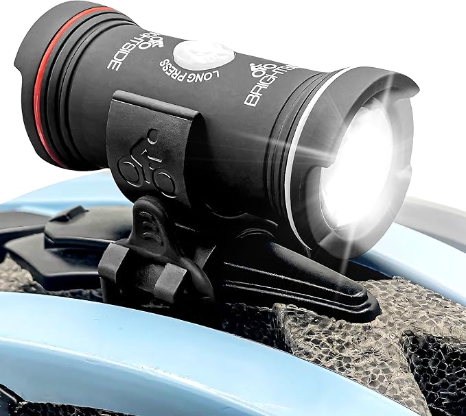Brightside Bike Helmet Light. 360 Degree 3 in 1 Bright Safety Light for All Cyclists. Dual Front & Rear. 43 Hour Runtime. Easy Fitting to Most Helmets. 7 Modes, Waterproof & Rechargeable