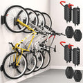 Swivel Bike Wall Mount Bike Rack Garage Organizer, Vertical Bike Hanger for Bicycle Rotating Wall Rack, Easy Installation with Wheel Hook (4 PACK)