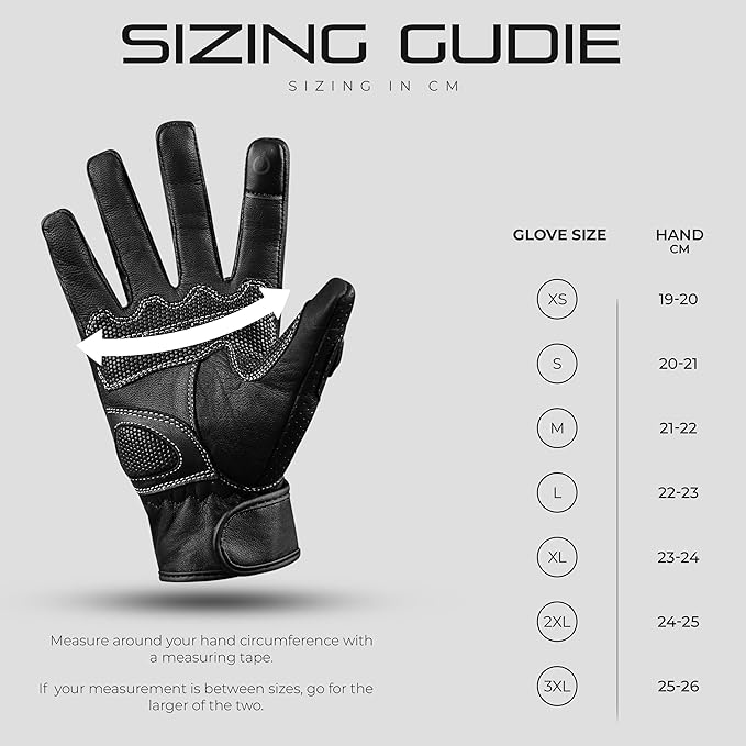 Motorcycle Gloves for Men and Women – Motorbike Powersports Racing Gloves with Hard Knuckle, Anti-Slip Palms, and Touchscreen Perfect for BMX ATV MTB Riding, Dirt Bike, Road Racing