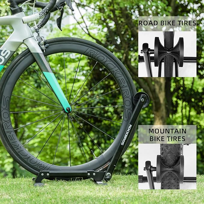 ROCKBROS Bike Stand Floor Stable Bike Storage Rack Bicycle Parking Stand for Mountain and Road Bike Indoor and Outdoor