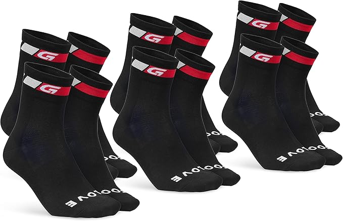 GripGrab Classic Regular Cut Summer Cycling Socks Single & Multipack Coolmax Bicycle Socks for Spinning Indoor Biking