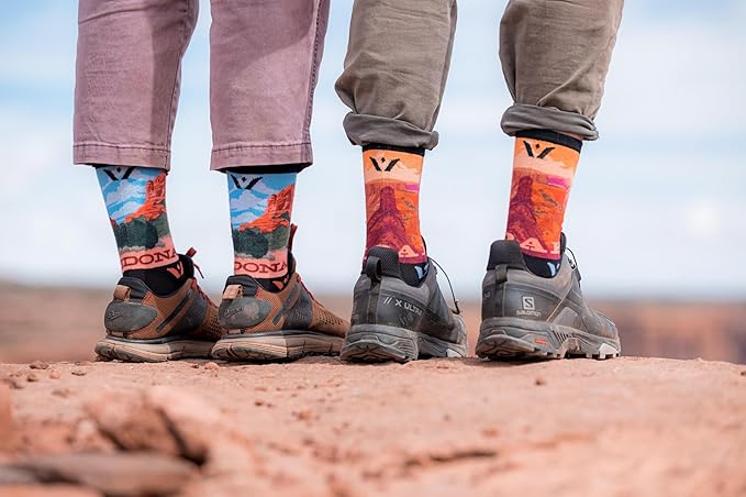 Swiftwick VISION IMPRESSION Crew, National Parks/States Edition, Running, Hiking and Cycling Socks