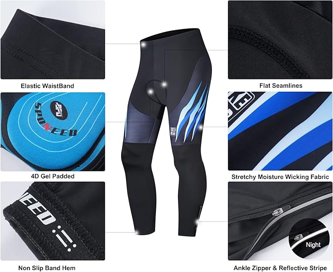 Men's Cycling Cothing Sets Long Sleeved Bicycle Jersey and Pants Kits Road Bike Cyclist Wear