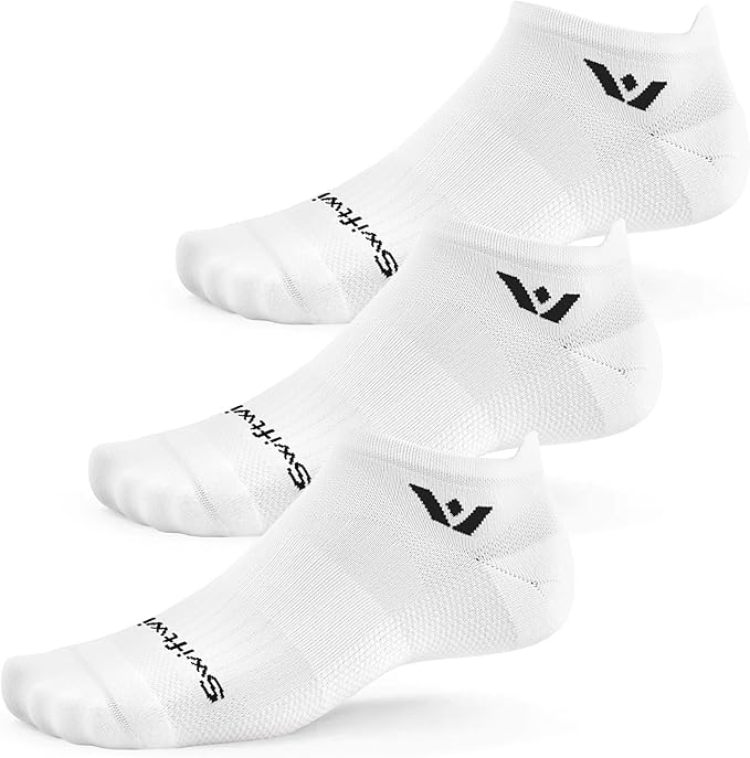 Swiftwick- ASPIRE (3 Pairs) No-Show Running Socks, Cycling Socks, Compression Fit