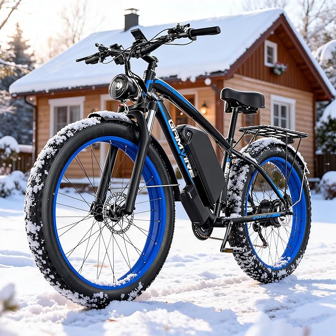 Ebike for Adults Electric, 52V 19.2Ah/32Ah, Peak 2000W/2500W E-Bike, 36/40MPH, 70 Miles/100Miles, Hydraulic Disc Brake, Off Road Snow Mountain E-Bike, 24"/26" Fat Tire Electric Bicycle UL2849 by SGS