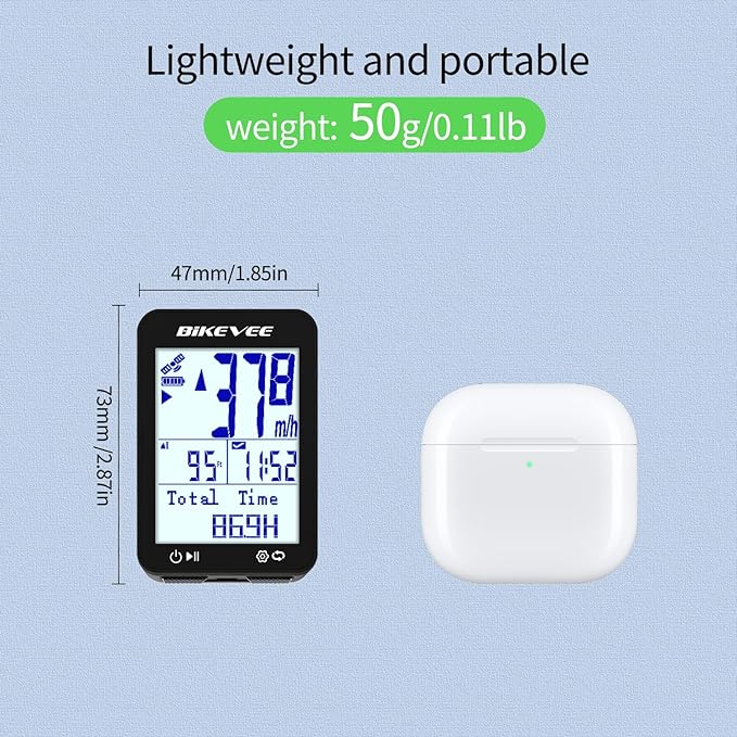 GPS Speedometer & Odometer - Wireless Bike Computer, Auto Start/Stop, Auto Backlight, IPX7 Waterproof, 2.4" LCD, Cycling Tracker in MPH & KM/H