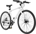 MOONCOOL Hybrid Bike for Men, 700C Aluminum 29LBS Ultra-Light 8-Speed Commuter Bike, 350lb Capacity, 29" Adult Urban Bicycle, Dual Disc Brakes, for Tall Men&Women, 85% Pre-Assembled