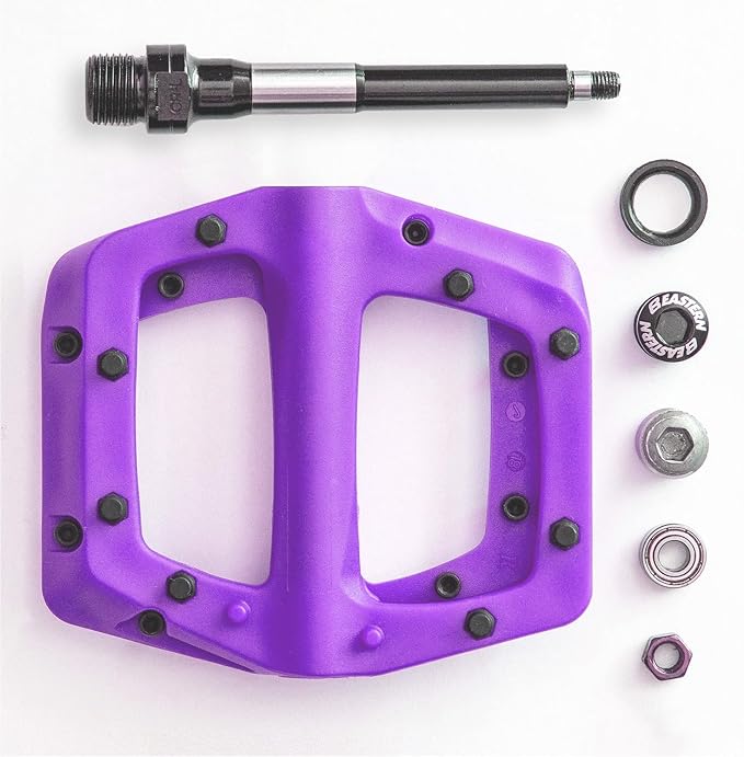 Eastern Nylon Linx Pedals 9/16 - Lightweight, High-Grip MTB & BMX Pedals with Removable Metal Pins, Chromoly Axle for BMX, MTB, Road & Kids Bikes - Multiple Colors