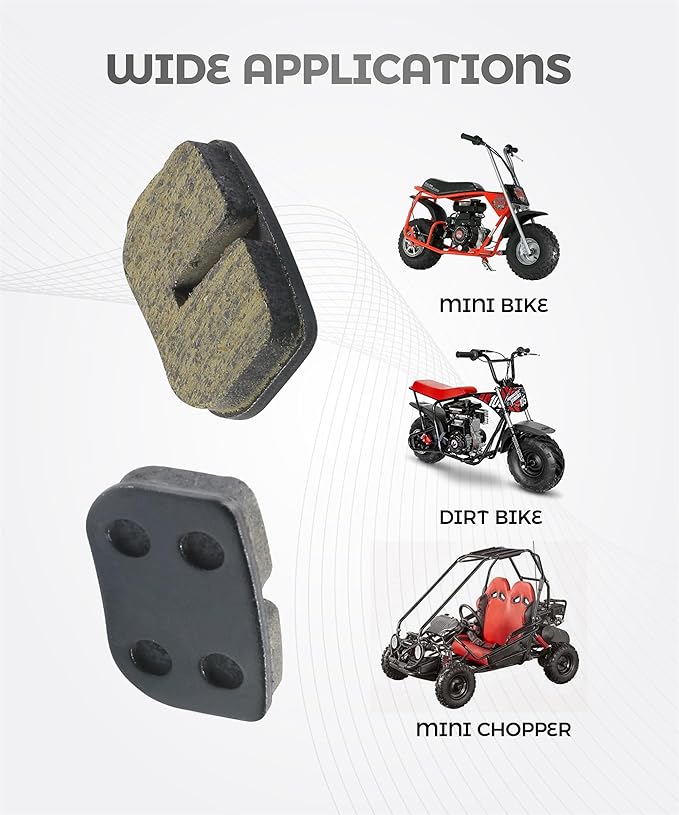 12PCS Mini Bike Parts,Car Accessories,Mini Bike Brake Pads,Powersports Brake Pads,Compatible with 79cc 79.5cc 80cc 97cc 98cc 100cc 105cc 2.5hp 2.8hp 3.0hp Go Kart,2-Stroke Pocket Bikes