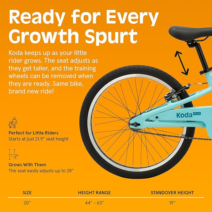 Retrospec Koda Plus Kids Bike for Boys & Girls Ages 6-8 Years - 20" Children's Bicycle, Adjustable Seat & Handlebars