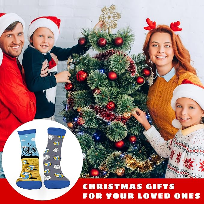FOURSTUFF Ski, Cycling, Basketball, Golf, Pickleball, Softball, Volleyball, Wrestling, Soccer - Sports Socks for Women Men