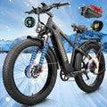 Peak 8000W Dual Motor Ebike for Adults - Fast Electric Bike 50MPH,Up to 95Miles Long Range Ebikes,Adjustable Stem,Men Electric Mountain Bike ,26" Fat Tire Electric Bicycle for Off-Road Commuter