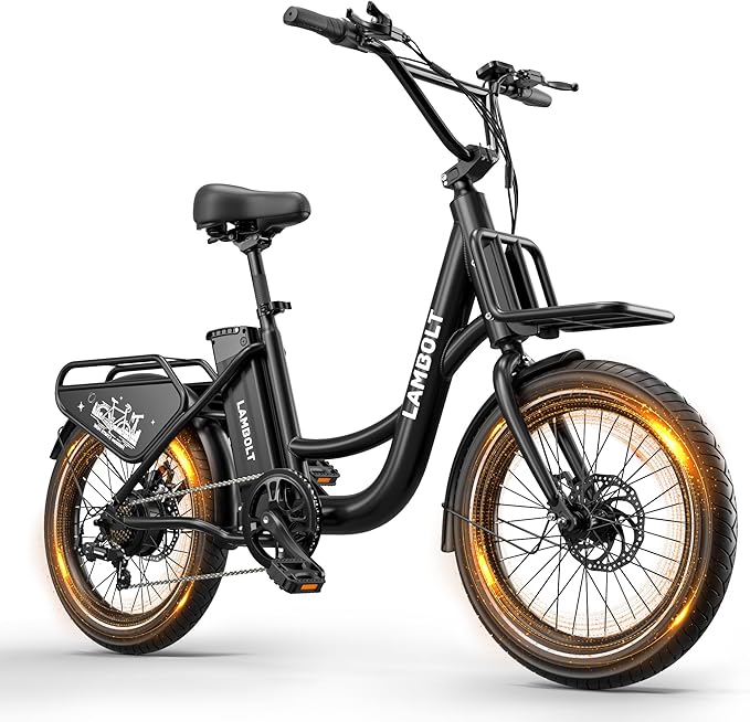 Electric Bike for Adults - 1000W Peak Motor Ebike with 48V15Ah Removable Battery, 20" x 3.0 Fat Tire Step-Thru 7-Speed Commuter Electric Bicycle, Up to 24 MPH, 70 Miles Range, UL 2849 Certified.