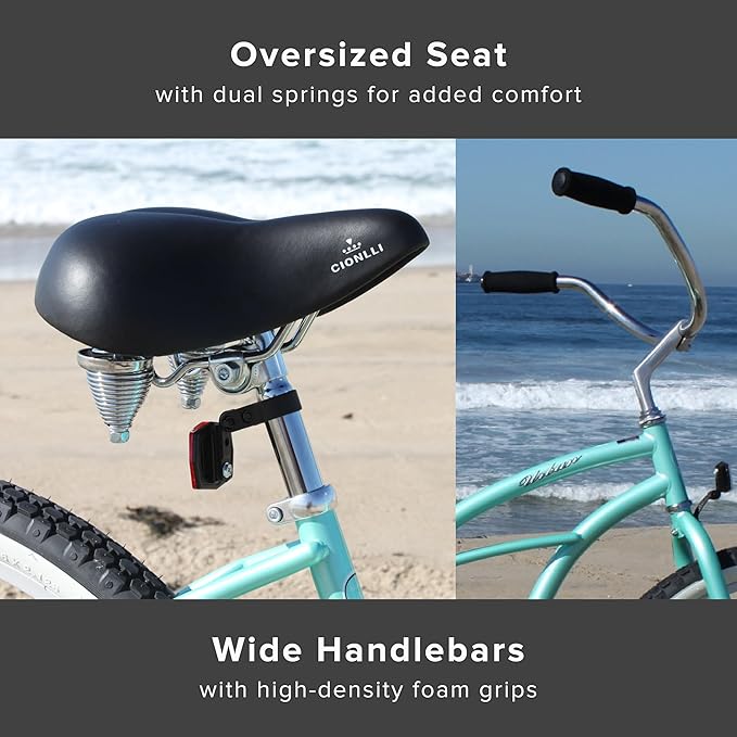sixthreezero Urban Lady Beach Cruiser Bike, Women's 3 Speed Hybrid Bicycle