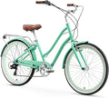 sixthreezero EVRYjourney Women's Beach Cruiser Bike, Step-Through Touring Hybrid Bicycle