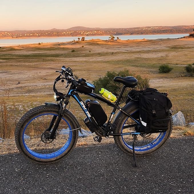 Ebike for Adults Electric, 52V 19.2Ah/32Ah, Peak 2000W/2500W E-Bike, 36/40MPH, 70 Miles/100Miles, Hydraulic Disc Brake, Off Road Snow Mountain E-Bike, 24"/26" Fat Tire Electric Bicycle UL2849 by SGS