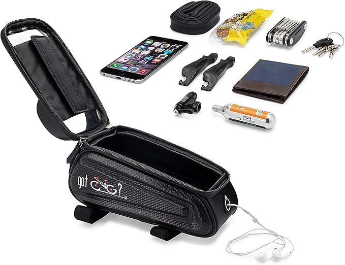 Bike Bag Plus Free Multi Tool Top Tube Front Frame Waterproof Touch Screen Cycling Bicycle Phone Mount Pack Bike Pouch Large Capacity