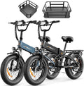 Jasion X Hunter/PRO Electric Bike for Adults,1800W/1400W Peak 20''Fat Tire Foldable Ebike,Folding E Bike Up to 80/70 Miles Range,720/624WH Removable Battery,30 MPH E Bike,Certified by UL2849